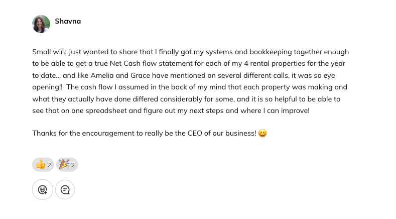 Testimonial from Shayna Drori